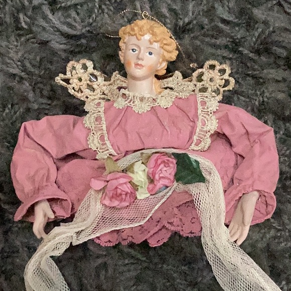 2 Vintage Victorian style angel Christmas ornaments - Picture 3 of 9